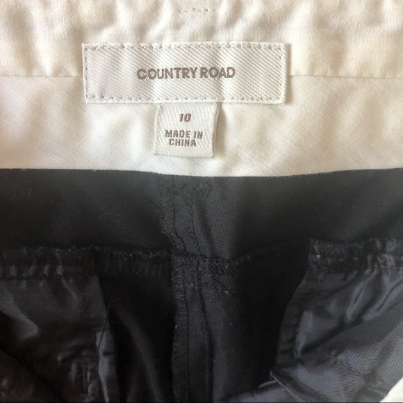 Country Road black straight leg pants/trousers size 10 - Picture 3 of 9